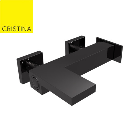 Robinet mitigeur Bain Douche Tabula Chromé Noir - CRISTINA ONDYNA TA10772