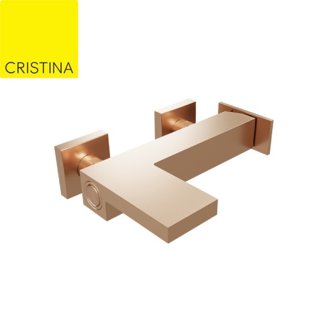 Robinet mitigeur Bain Douche Tabula Or Rose Brossé PVD - CRISTINA ONDYNA TA10734P