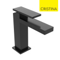 Mitigeur lavabo monotrou Chromé Noir Brossé Tabula - CRISTINA ONDYNA TA22075