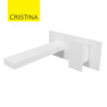 Façade mitigeur lavabo murale encastrée Blanc Mat Tabula - CRISTINA ONDYNA TA25624