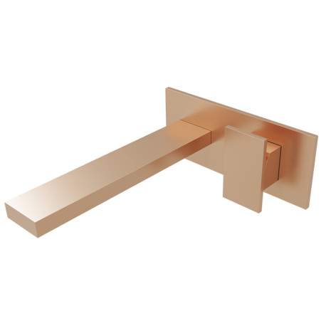 Façade mitigeur lavabo murale encastrée Or Rose Brossé Tabula - CRISTINA ONDYNA TA25834P