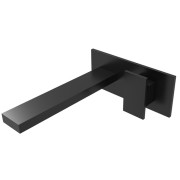 Façade mitigeur lavabo murale encastrée Chromé Noir Brossé Tabula - CRISTINA ONDYNA TA25875