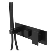 Façade bain douche mitigeur mural encastré Chromé Noir Brossé Tabula - CRISTINA ONDYNA TA60275