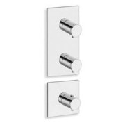 FACADE EXTERNE TRIVERDE 2 SORTIES POUR MECANISME PD70200 CHROME - CRISTINA ONDYNA XT88251