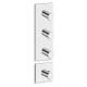 FACADE EXTERNE TRIVERDE 3 SORTIES POUR MECANISME PD70300 CHROME - CRISTINA ONDYNA XT88351