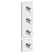 FACADE EXTERNE TRIVERDE  3 SORTIES POUR MECANISME PD70300 CHROME - CRISTINA ONDYNA XT88351