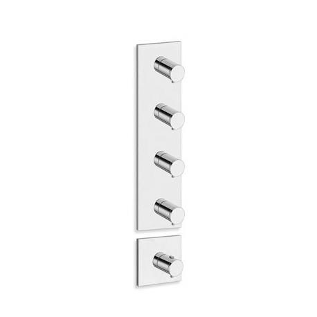 FACADE EXTERNE TRIVERDE 4 SORTIES POUR MECANISME PD70400 CHROME - CRISTINA ONDYNA XT88451