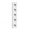 FACADE EXTERNE TRIVERDE 4 SORTIES POUR MECANISME PD70400 CHROME - CRISTINA ONDYNA XT88451