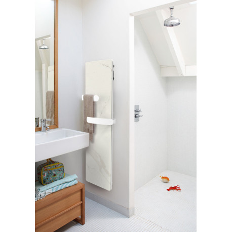 Sèche-serviettes électrique KERAMOS HUG Nativ 1000W Blanc ardoise - INTUIS SIGNATURE K164723