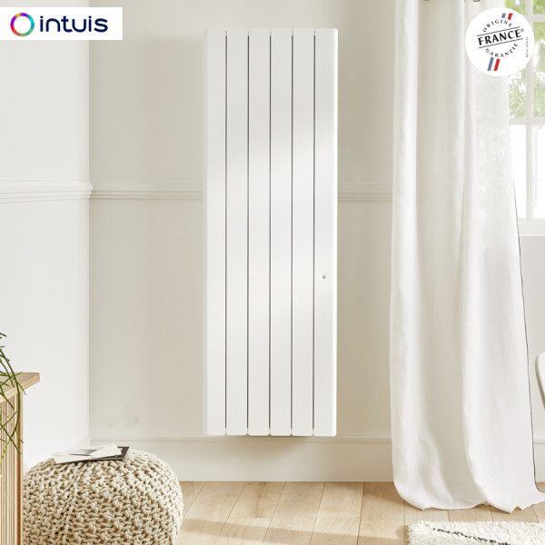 Radiateur SENSUAL 1000W Vertical blanc connectable INTUIS - Radiateurs  SENSUAL à chaleur douce Intuis 