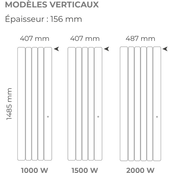 Radiateur électrique inertie 2000W Anthracite Beladoo - Intuis - M153127