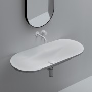 Vasque lavabo céramique à suspendre Blanc Brillant DELANO - CRISTINA ONDYNA DEL10001