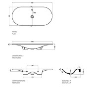 Vasque lavabo céramique à suspendre Blanc Brillant DELANO - CRISTINA ONDYNA DEL10001