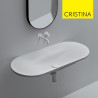 Vasque lavabo céramique à suspendre Blanc Brillant DELANO - CRISTINA ONDYNA DEL10001