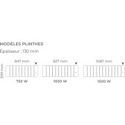 Radiateur Fonte NOIROT BELADOO Nativ Plinthe 1500W Anthracite connecté INTUIS M153425