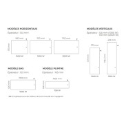 Radiateur connecté Campalys horizontal 1500W Blanc satiné - INTUIS M151115