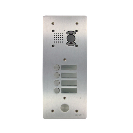 Platine 4 Bp Type Av4 Vidéo + Module Mh Inclus - COMELIT AV1004VIPTT 