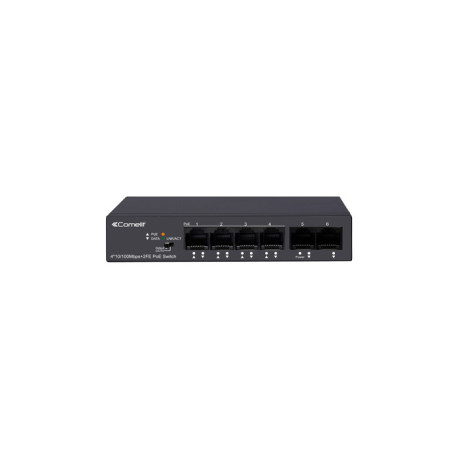 Switch, 4 Ports Poe + 2 Uplink 10/100 - COMELIT IPSWP06N100A 