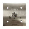 Bouton Sonore + Led Monté Sur Façade Inox 100X100 Gravée Porte Braille - COMELIT BP/408L 