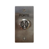 Poussoir Inox Lumineux C/No/Nf Sur Façade Inox 35 X 60 Gravée Porte - COMELIT BP/204L