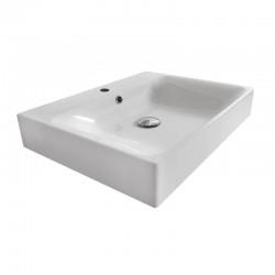 .LAVABO CERAMIQUE CENTO A POSER OU A SUSPENDRE 50-45 CM BLANC BRILLAN - CRISTINA ONDYNA WCE5045