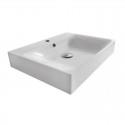 .LAVABO CERAMIQUE CENTO A POSER OU A SUSPENDRE 60/45 CM BLANC BRILLAN - CRISTINA ONDYNA WCE6045