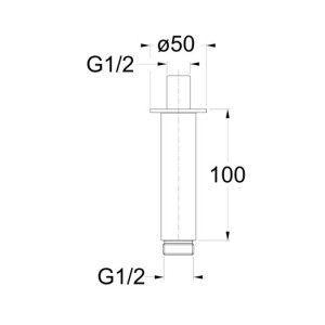 Raccord Au Plafond Or Rose HYDROTHERAPIE - CRISTINA ONDYNA PD41646P
