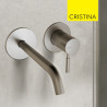 Façade mitigeur lavabo encastré Inox PIX - CRISTINA ONDYNA PX25728