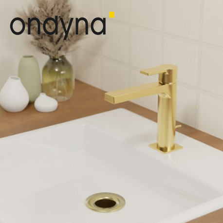 Lavabo Omega Medium Vidage Or Brosse - CRISTINA ONDYNA OG22396P