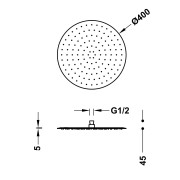 Pommeau de douche Chrome - TRES 134315015