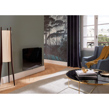 Radiateur fonte VERALI 1000W horizontal noir brillant - ATLANTIC 507659