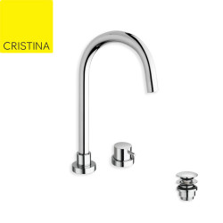 Mitigeur bain/douche chrome rétro ART ELITE - CRISTINA ONDYNA AE10751