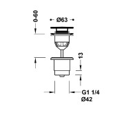 Bonde de vidage clic-clac Simple-Rapid pour lavabo Noir Mat - TRES 24284001NM 