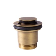 Bonde de vidage clic-clac Simple-Rapid pour lavabo Laiton vieilli Mat - TRES 24284002LM 