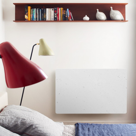 Radiateur à inertie NATURAY Nativ Horizontal 1500W Blanc de Lave - INTUIS SIGNATURE K160115 