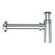 Siphon droit design 35 cm en laiton pour lavabo CHROME - CRISTINA ONDYNA MS3451