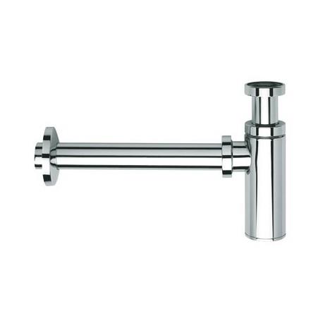  Siphon droit design 35 cm en laiton pour lavabo CHROME - CRISTINA ONDYNA MS3451 