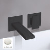 Façade Mitigeur Lavabo Murale TABULA Blanc Mat - CRISTINA ONDYNA TA25724