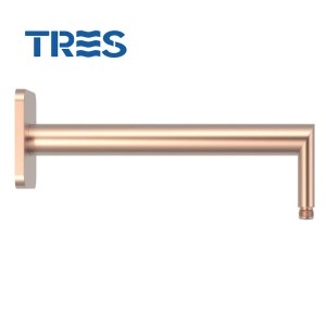 Bras mural pour pommeau de douche Or Rose Mat 24K - TRES 13462104OPM