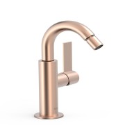Mitigeur avec manette latérale pour bidet  Or Rose Mat 24K - TRES 21122401OPM