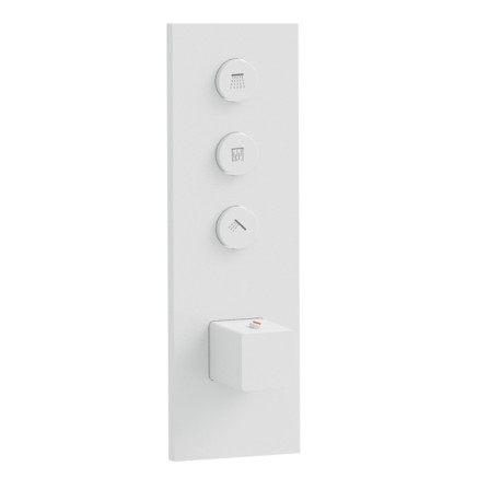 Façade Thermo Twist thermostatique 3 Sorties Or Brossé Quadri - CRISTINA ONDYNA XQ61396P