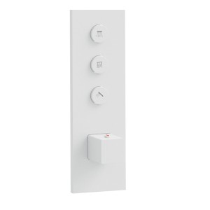 Façade Thermo Twist thermostatique 3 Sorties Or Brossé Quadri - CRISTINA ONDYNA XQ61396P