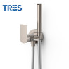 Mitigeur encastré avec douche pour WC Acier - TRES 20522201AC