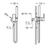 Mitigeur encastré avec douche pour WC Blanc mat - TRES 20522201BM
