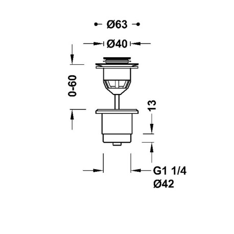 Bonde de vidage clic-clac Simple-Rapid pour lavabo Noir bronze - TRES 24284002KMB