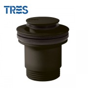 Bonde de vidage clic-clac Simple-Rapid pour lavabo Noir bronze - TRES 24284002KMB