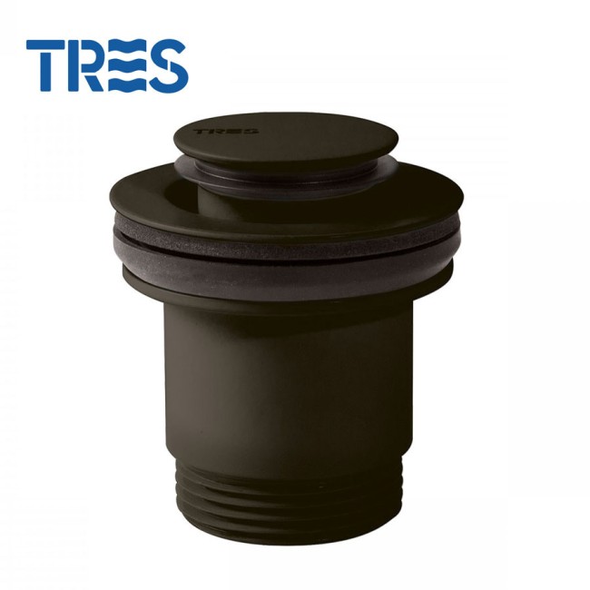 Bonde de vidage clic-clac Simple-Rapid pour lavabo Noir bronze - TRES 24284002KMB