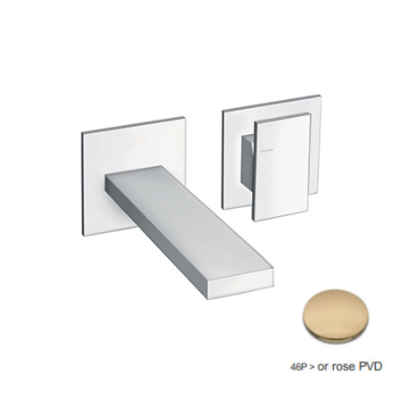 Façade Mitigeur Lavabo Murale Tabula Or Rose - CRISTINA ONDYNA TA25746P