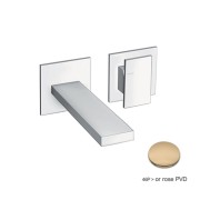 Façade Mitigeur Lavabo Murale Tabula Or Rose - CRISTINA ONDYNA TA25746P