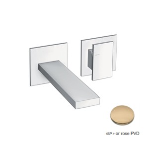 Façade Mitigeur Lavabo Murale Tabula Or Rose - CRISTINA ONDYNA TA25746P